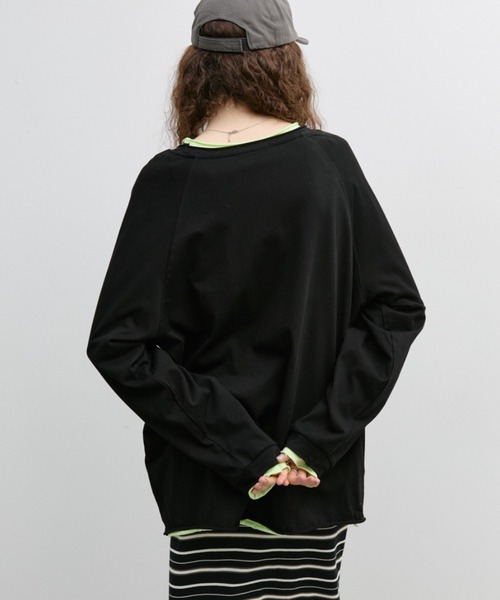 Auntie Rosa Holiday(アンティローザホリデー)の「オーバーサイズベーシックロンT(Tシャツ/カットソー・レディース・グレー/オフホワイト/ブラック/グリーン/ブラウン・FREE)」の10枚目の写真