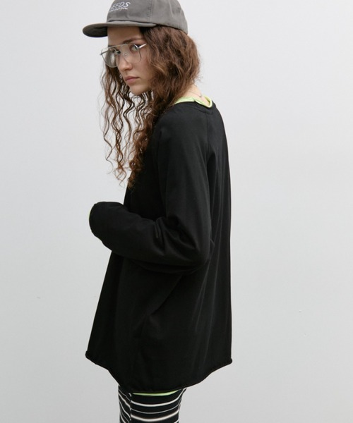 Auntie Rosa Holiday(アンティローザホリデー)の「オーバーサイズベーシックロンT(Tシャツ/カットソー・レディース・グレー/オフホワイト/ブラック/グリーン/ブラウン・FREE)」の9枚目の写真