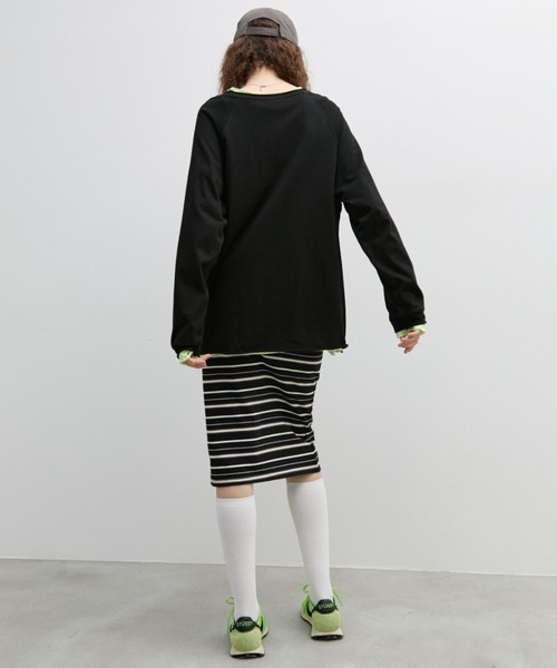 Auntie Rosa Holiday(アンティローザホリデー)の「オーバーサイズベーシックロンT(Tシャツ/カットソー・レディース・グレー/オフホワイト/ブラック/グリーン/ブラウン・FREE)」の14枚目の写真