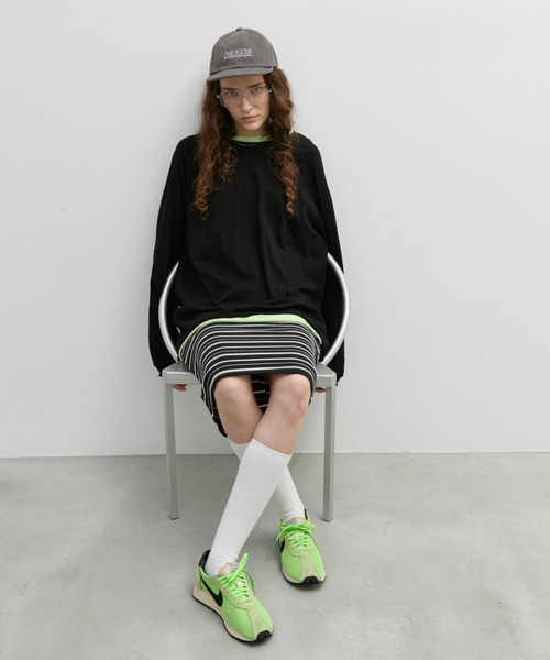 Auntie Rosa Holiday(アンティローザホリデー)の「オーバーサイズベーシックロンT(Tシャツ/カットソー・レディース・グレー/オフホワイト/ブラック/グリーン/ブラウン・FREE)」の11枚目の写真