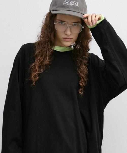 Auntie Rosa Holiday(アンティローザホリデー)の「オーバーサイズベーシックロンT(Tシャツ/カットソー・レディース・グレー/オフホワイト/ブラック/グリーン/ブラウン・FREE)」の6枚目の写真