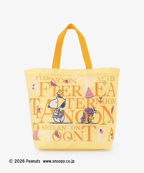 Afternoon Tea(アフタヌーンティー)の「スリットポケット付きロゴバッグM/PEANUTS(ハンドバッグ・レディース・イエロー・ONE SIZE)」の2枚目の写真