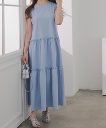 ロング丈 ティアード ワンピース Liala×PG