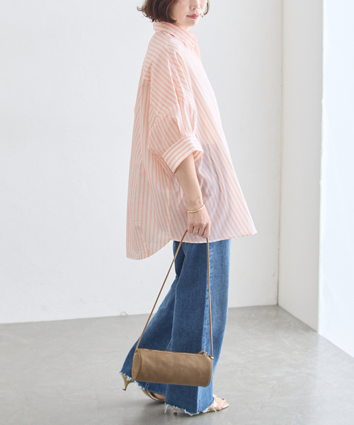 journal standard L'essage(ジャーナルスタンダードレサージュ)の「FABRICA ワイドショートスリーブシャツ(シャツ/ブラウス・レディース・サックスブルー/ピンク・FREE)」の16枚目の写真