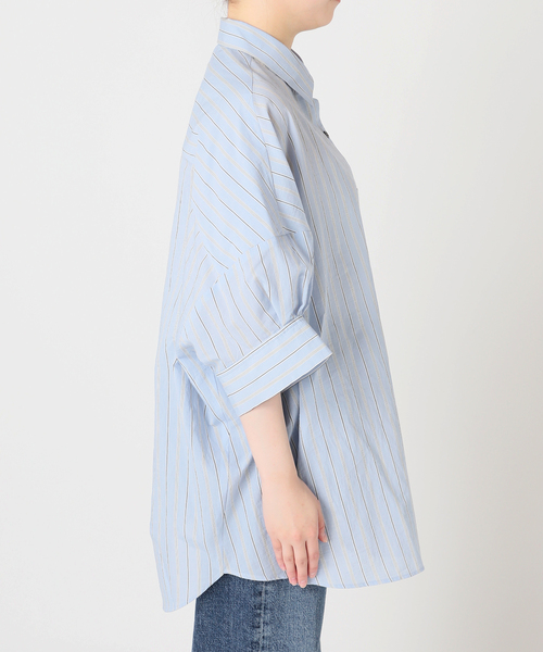 journal standard L'essage(ジャーナルスタンダードレサージュ)の「FABRICA ワイドショートスリーブシャツ(シャツ/ブラウス・レディース・サックスブルー/ピンク・FREE)」の12枚目の写真