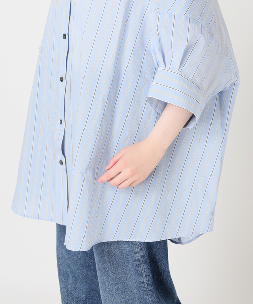 journal standard L'essage(ジャーナルスタンダードレサージュ)の「FABRICA ワイドショートスリーブシャツ(シャツ/ブラウス・レディース・サックスブルー/ピンク・FREE)」の14枚目の写真