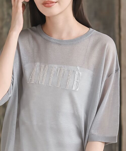 rps(アールピーエス)の「ロゴ刺繍入りシアーニットプルオーバー(ニット/セーター・レディース・ライトグレー/ブラック/杢グレー・フリー)」の13枚目の写真