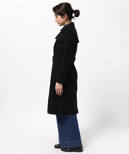 OUTLET(アウトレット)の「【'PalinkA】スウェードトレンチCoat(トレンチコート・レディース・ネイビー/オレンジ/ブラック・36)」の6枚目の写真