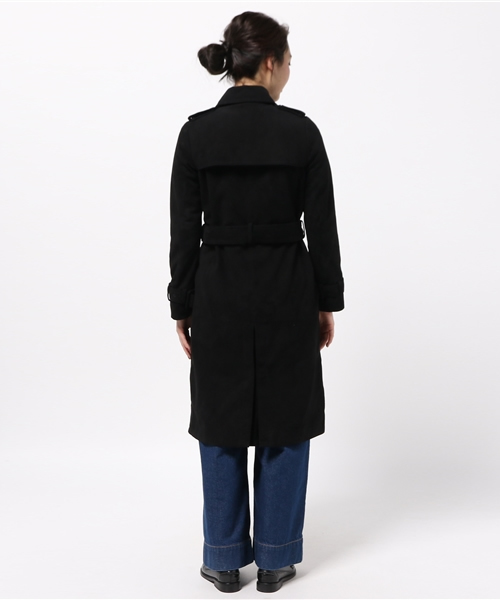 OUTLET(アウトレット)の「【'PalinkA】スウェードトレンチCoat(トレンチコート・レディース・ネイビー/オレンジ/ブラック・36)」の7枚目の写真