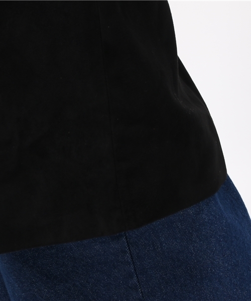 OUTLET(アウトレット)の「【'PalinkA】スウェードトレンチCoat(トレンチコート・レディース・ネイビー/オレンジ/ブラック・36)」の10枚目の写真