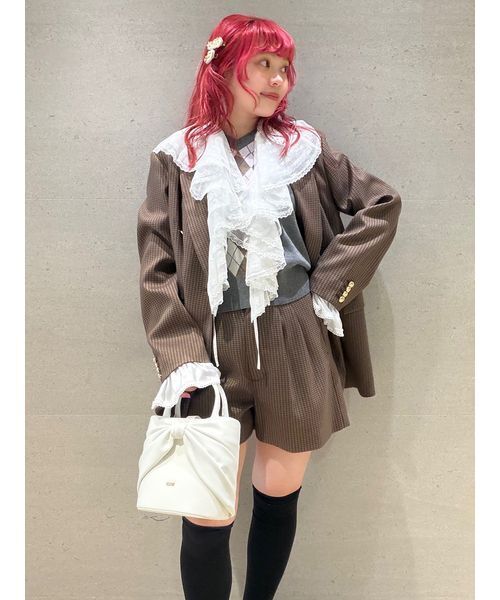 FURFUR(ファーファー)の「タックショートパンツ(その他パンツ・レディース・ネイビー/チェック・F)」の15枚目の写真