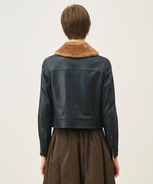 TOMORROWLAND collection(トゥモローランドコレクション)の「セミベジタブルレザー ファーブルゾン(ブルゾン・レディース・ブラック/ブラウン・36)」の11枚目の写真