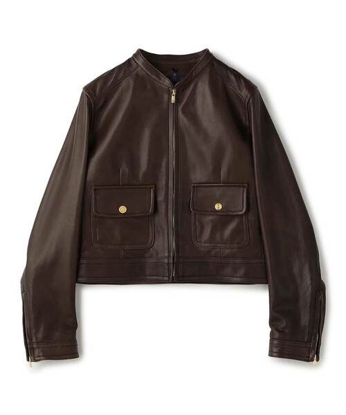 TOMORROWLAND collection(トゥモローランドコレクション)の「セミベジタブルレザー ファーブルゾン(ブルゾン・レディース・ブラック/ブラウン・36)」の4枚目の写真