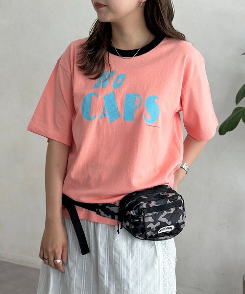 CPCM（シーピーシーエム）の「クラックロゴリンガーT（Tシャツ/カットソー・メンズ・ピンク/ブラック/マスタード/ホワイト・FREE）」の4枚目の写真