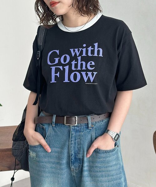 CPCM（シーピーシーエム）の「クラックロゴリンガーT（Tシャツ/カットソー・メンズ・ピンク/ブラック/マスタード/ホワイト・FREE）」の2枚目の写真