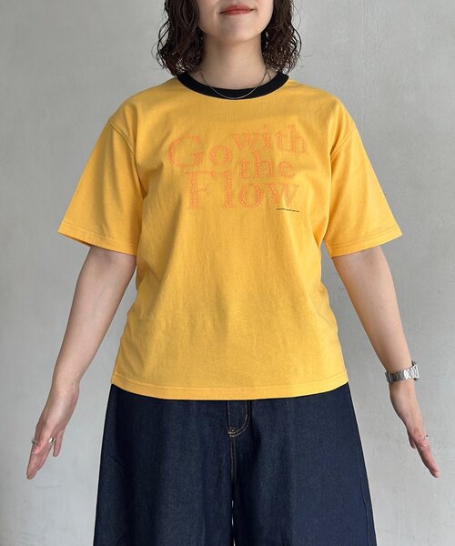 CPCM（シーピーシーエム）の「クラックロゴリンガーT（Tシャツ/カットソー・メンズ・ピンク/ブラック/マスタード/ホワイト・FREE）」の5枚目の写真