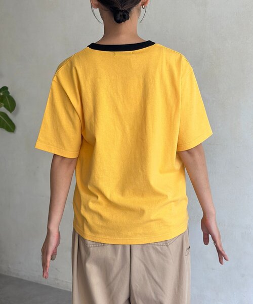 CPCM（シーピーシーエム）の「クラックロゴリンガーT（Tシャツ/カットソー・メンズ・ピンク/ブラック/マスタード/ホワイト・FREE）」の10枚目の写真