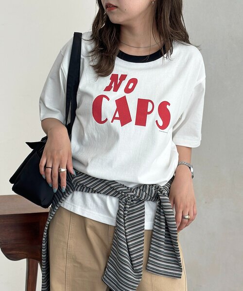 CPCM（シーピーシーエム）の「クラックロゴリンガーT（Tシャツ/カットソー・メンズ・ピンク/ブラック/マスタード/ホワイト・FREE）」の11枚目の写真