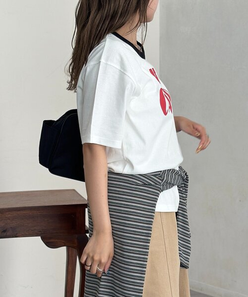 CPCM（シーピーシーエム）の「クラックロゴリンガーT（Tシャツ/カットソー・メンズ・ピンク/ブラック/マスタード/ホワイト・FREE）」の14枚目の写真