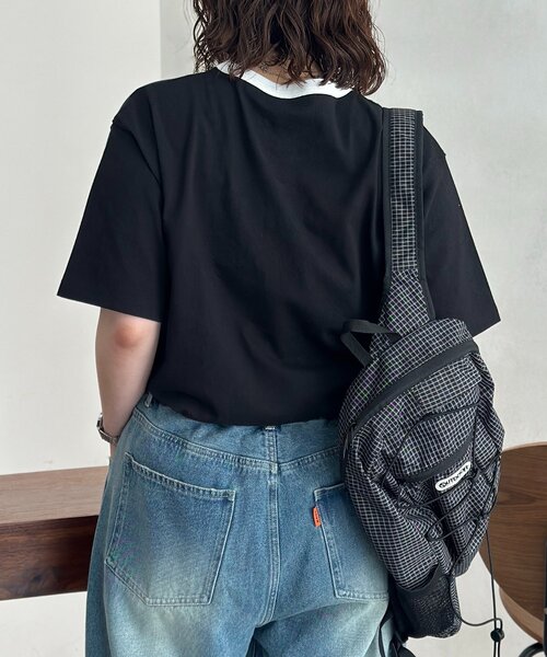 CPCM（シーピーシーエム）の「クラックロゴリンガーT（Tシャツ/カットソー・メンズ・ピンク/ブラック/マスタード/ホワイト・FREE）」の18枚目の写真