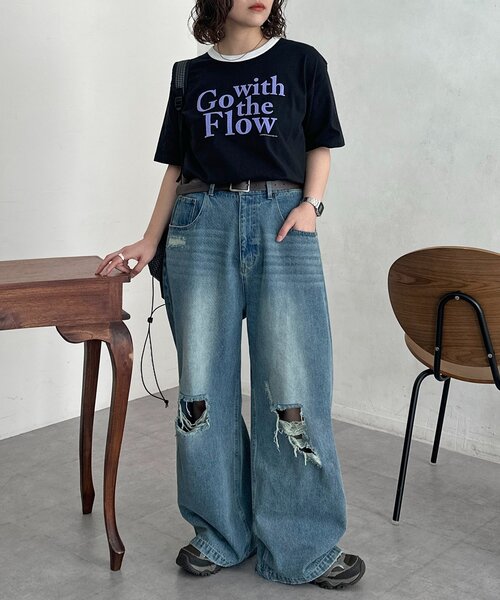 CPCM（シーピーシーエム）の「クラックロゴリンガーT（Tシャツ/カットソー・メンズ・ピンク/ブラック/マスタード/ホワイト・FREE）」の20枚目の写真