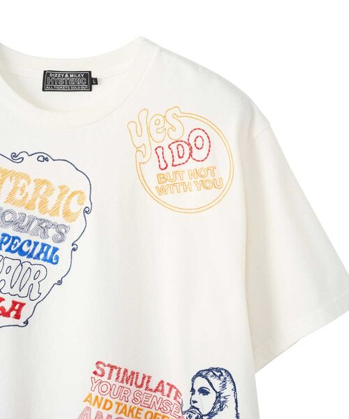 HYSTERIC GLAMOUR(ヒステリックグラマー)の「HYSTERIC SCRATCH刺繍 Tシャツ(Tシャツ/カットソー・メンズ・ホワイト/ブラック/ブルー・X-LARGE/LARGE/MEDIUM/SMALL)」の17枚目の写真