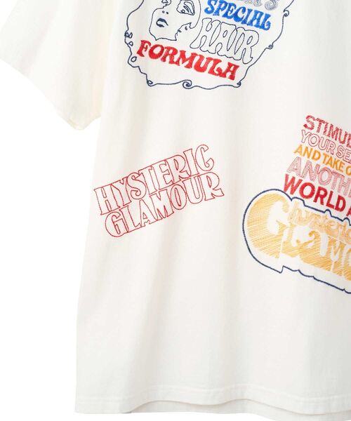HYSTERIC GLAMOUR(ヒステリックグラマー)の「HYSTERIC SCRATCH刺繍 Tシャツ(Tシャツ/カットソー・メンズ・ホワイト/ブラック/ブルー・X-LARGE/LARGE/MEDIUM/SMALL)」の9枚目の写真
