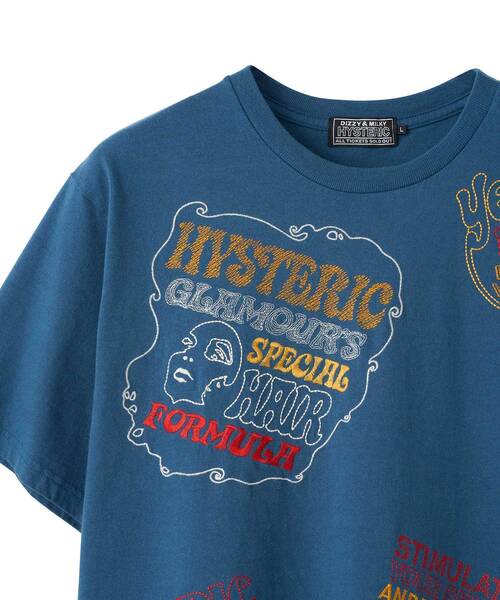 HYSTERIC GLAMOUR(ヒステリックグラマー)の「HYSTERIC SCRATCH刺繍 Tシャツ(Tシャツ/カットソー・メンズ・ホワイト/ブラック/ブルー・X-LARGE/LARGE/MEDIUM/SMALL)」の11枚目の写真