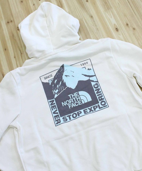 THE NORTH FACE(ザノースフェイス)の「TNF マウンテンスケープ バックプリント スウェットフーディ M EVOLUTION MOUNTAIN SCAPE HOODIE- GRAPHIC(パーカー・メンズ・ホワイト系/ブラック・XL/L/M)」の6枚目の写真