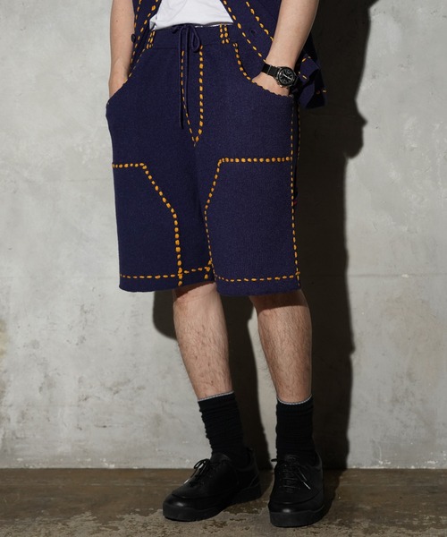 PHINGERIN(フィンガリン)の「PHINGERIN / フィンガリン SUMMER PG1 DOUBLE KNEE SHORTS サマーピージーワン ダブルニーショートパンツ ニットパンツ(その他パンツ・メンズ・レッド/ネイビー・MEDIUM/LARGE)」の12枚目の写真