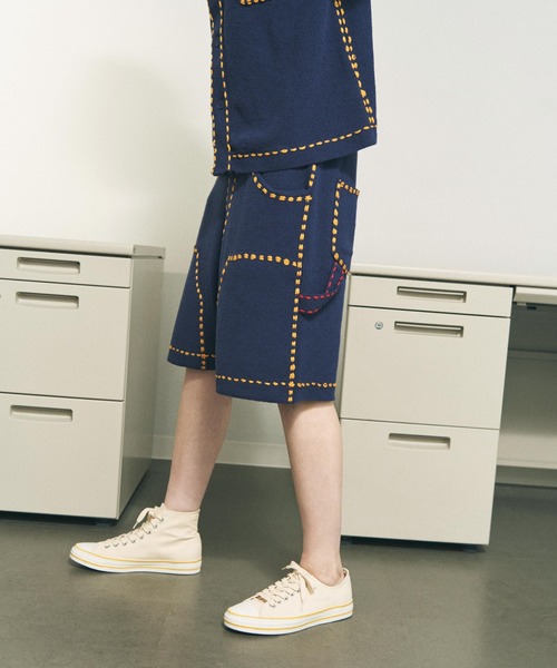 PHINGERIN(フィンガリン)の「PHINGERIN / フィンガリン SUMMER PG1 DOUBLE KNEE SHORTS サマーピージーワン ダブルニーショートパンツ ニットパンツ(その他パンツ・メンズ・レッド/ネイビー・MEDIUM/LARGE)」の7枚目の写真