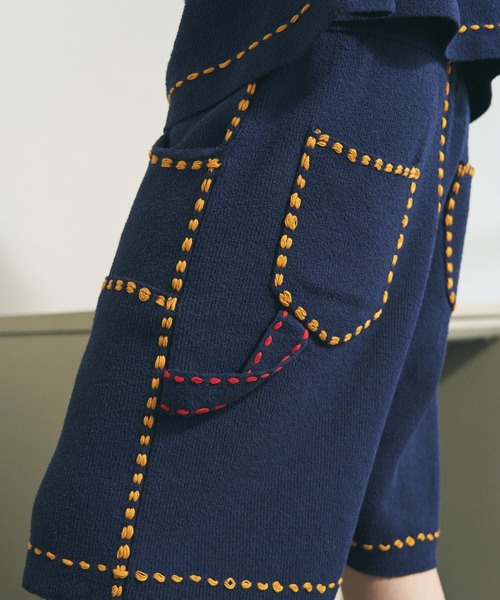 PHINGERIN(フィンガリン)の「PHINGERIN / フィンガリン SUMMER PG1 DOUBLE KNEE SHORTS サマーピージーワン ダブルニーショートパンツ ニットパンツ(その他パンツ・メンズ・レッド/ネイビー・MEDIUM/LARGE)」の9枚目の写真