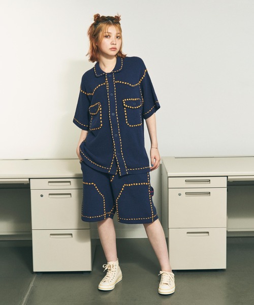 PHINGERIN(フィンガリン)の「PHINGERIN / フィンガリン SUMMER PG1 DOUBLE KNEE SHORTS サマーピージーワン ダブルニーショートパンツ ニットパンツ(その他パンツ・メンズ・レッド/ネイビー・MEDIUM/LARGE)」の10枚目の写真