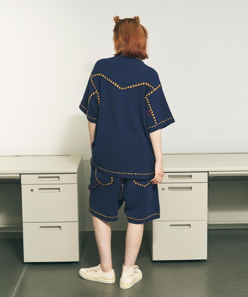 PHINGERIN(フィンガリン)の「PHINGERIN / フィンガリン SUMMER PG1 DOUBLE KNEE SHORTS サマーピージーワン ダブルニーショートパンツ ニットパンツ(その他パンツ・メンズ・レッド/ネイビー・MEDIUM/LARGE)」の11枚目の写真