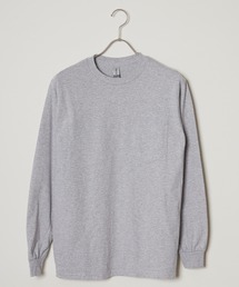 【GILDAN】 6.0 oz ビッグシルエット USAオーバーサイズ ポケット付きロングスリーブTシャツ