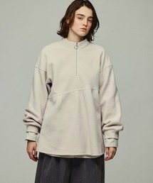 「KELEN / ケレン」アシンメトリーデザインハーフジップフリースプルオーバー
