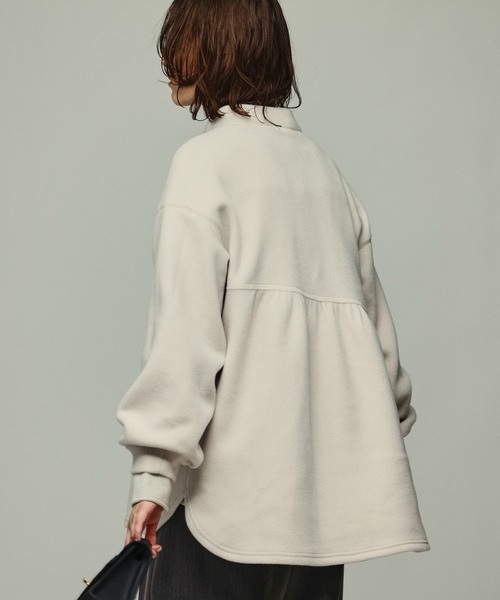 Kelen（ケレン）の「「KELEN / ケレン」アシンメトリーデザインハーフジップフリースプルオーバー（Tシャツ/カットソー・レディース・ライトグレー/ブラック/ライトベージュ・M/S）」の10枚目の写真