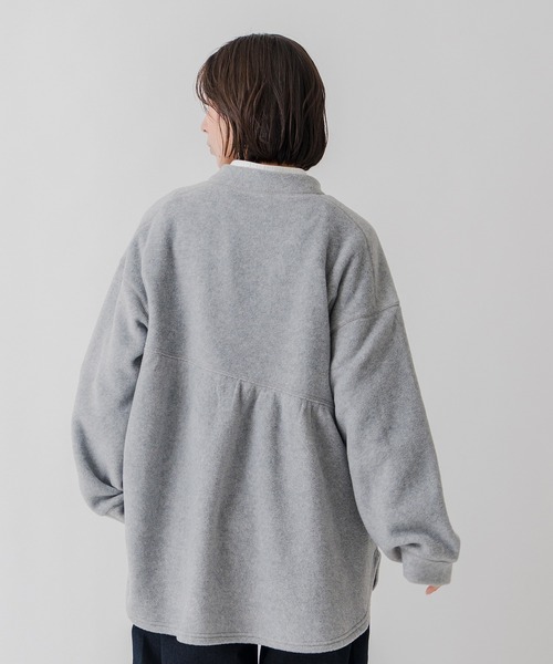 Kelen（ケレン）の「「KELEN / ケレン」アシンメトリーデザインハーフジップフリースプルオーバー（Tシャツ/カットソー・レディース・ライトグレー/ブラック/ライトベージュ・M/S）」の18枚目の写真