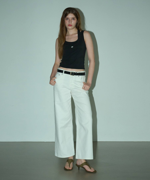 REEMNIK（リームニック）の「RIVETTE DRIFT WIDE DENIM PANTS [O-WHITE]（デニムパンツ・レディース・ホワイト・LARGE/MEDIUM/SMALL）」の6枚目の写真