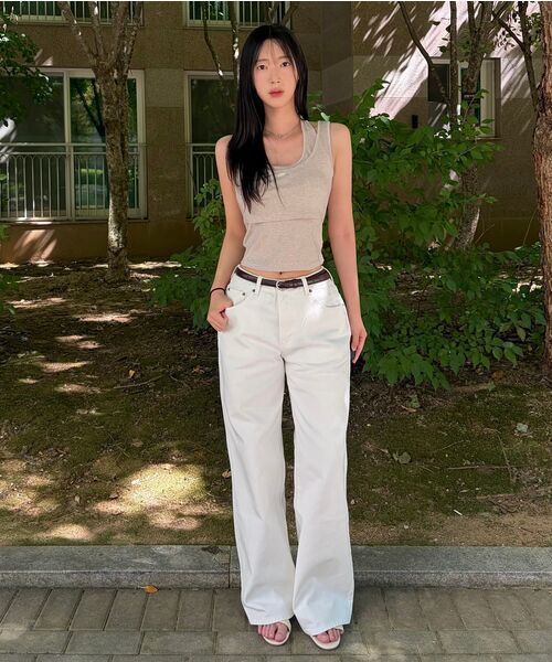 REEMNIK（リームニック）の「RIVETTE DRIFT WIDE DENIM PANTS [O-WHITE]（デニムパンツ・レディース・ホワイト・LARGE/MEDIUM/SMALL）」の12枚目の写真