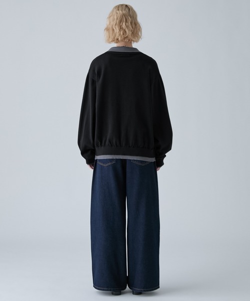 VELNUS(ベルナス)の「【VELNUS】Fake Layered Color-Blocked Knit Shirt Cardigan/フェイクレイヤード配色 ニットシャツカーディガン(シャツ/ブラウス・メンズ・ライトブルー/チャコールグレー/ブルー・S/L/M)」の20枚目の写真