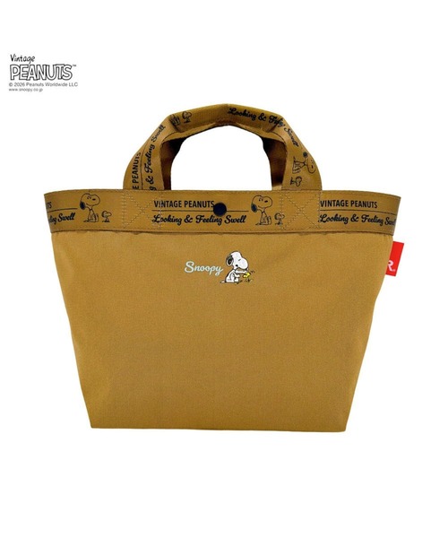 Vintage PEANUTS(ビンテージピーナッツ)の「ルートート / スヌーピー トートバッグ 舟形 軽量 自立 キャラクター IP.デリ.ピーナッツ-1U(トートバッグ・レディース・黄土色系/ブラック/グレー・FREE)」の3枚目の写真