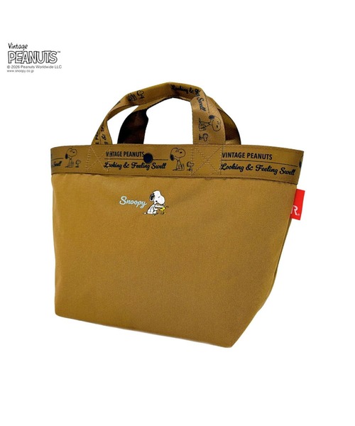 Vintage PEANUTS(ビンテージピーナッツ)の「ルートート / スヌーピー トートバッグ 舟形 軽量 自立 キャラクター IP.デリ.ピーナッツ-1U(トートバッグ・レディース・黄土色系/ブラック/グレー・FREE)」の8枚目の写真
