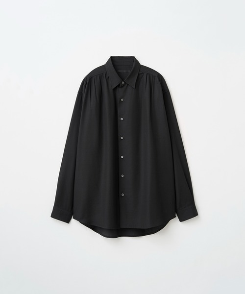 Juha(ユハ)の「HUSH DRAPED GATHER SHIRT(シャツ/ブラウス・メンズ・ブラック/サックスブルー/ホワイト・4/3)」の6枚目の写真