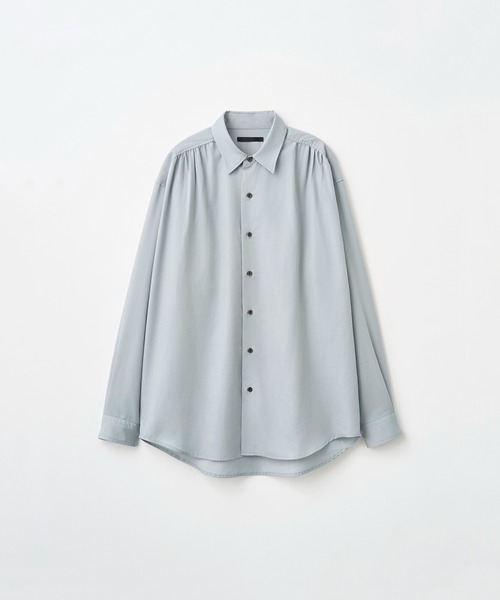Juha(ユハ)の「HUSH DRAPED GATHER SHIRT(シャツ/ブラウス・メンズ・ブラック/サックスブルー/ホワイト・4/3)」の7枚目の写真