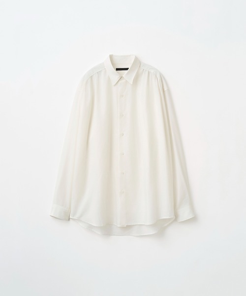 Juha(ユハ)の「HUSH DRAPED GATHER SHIRT(シャツ/ブラウス・メンズ・ブラック/サックスブルー/ホワイト・4/3)」の8枚目の写真