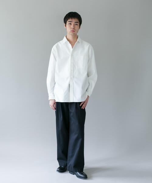 URBAN RESEARCH DOORS(アーバンリサーチドアーズ)の「DRYMIX オックス ロングスリーブ シャツ(シャツ/ブラウス・メンズ・チャコールグレー/オフホワイト・LARGE/MEDIUM)」の8枚目の写真
