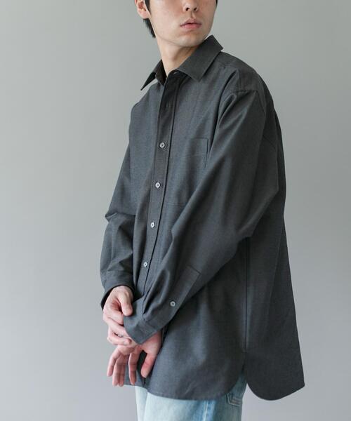 URBAN RESEARCH DOORS(アーバンリサーチドアーズ)の「DRYMIX オックス ロングスリーブ シャツ(シャツ/ブラウス・メンズ・チャコールグレー/オフホワイト・LARGE/MEDIUM)」の15枚目の写真