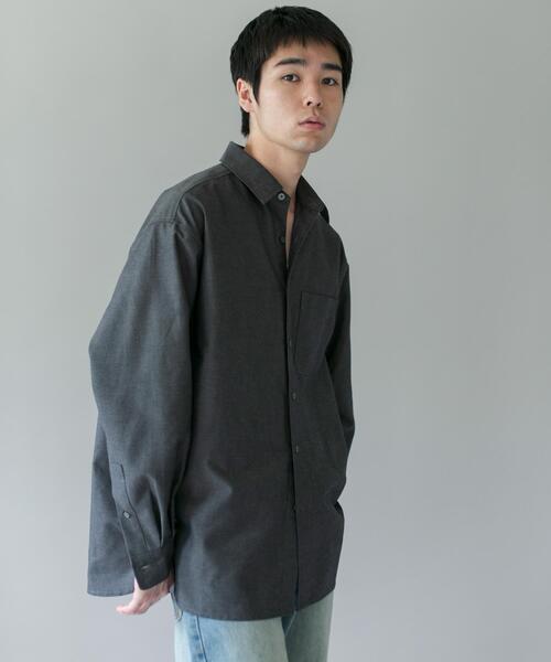 URBAN RESEARCH DOORS(アーバンリサーチドアーズ)の「DRYMIX オックス ロングスリーブ シャツ(シャツ/ブラウス・メンズ・チャコールグレー/オフホワイト・LARGE/MEDIUM)」の17枚目の写真