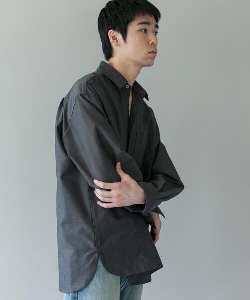 URBAN RESEARCH DOORS(アーバンリサーチドアーズ)の「DRYMIX オックス ロングスリーブ シャツ(シャツ/ブラウス・メンズ・チャコールグレー/オフホワイト・LARGE/MEDIUM)」の18枚目の写真